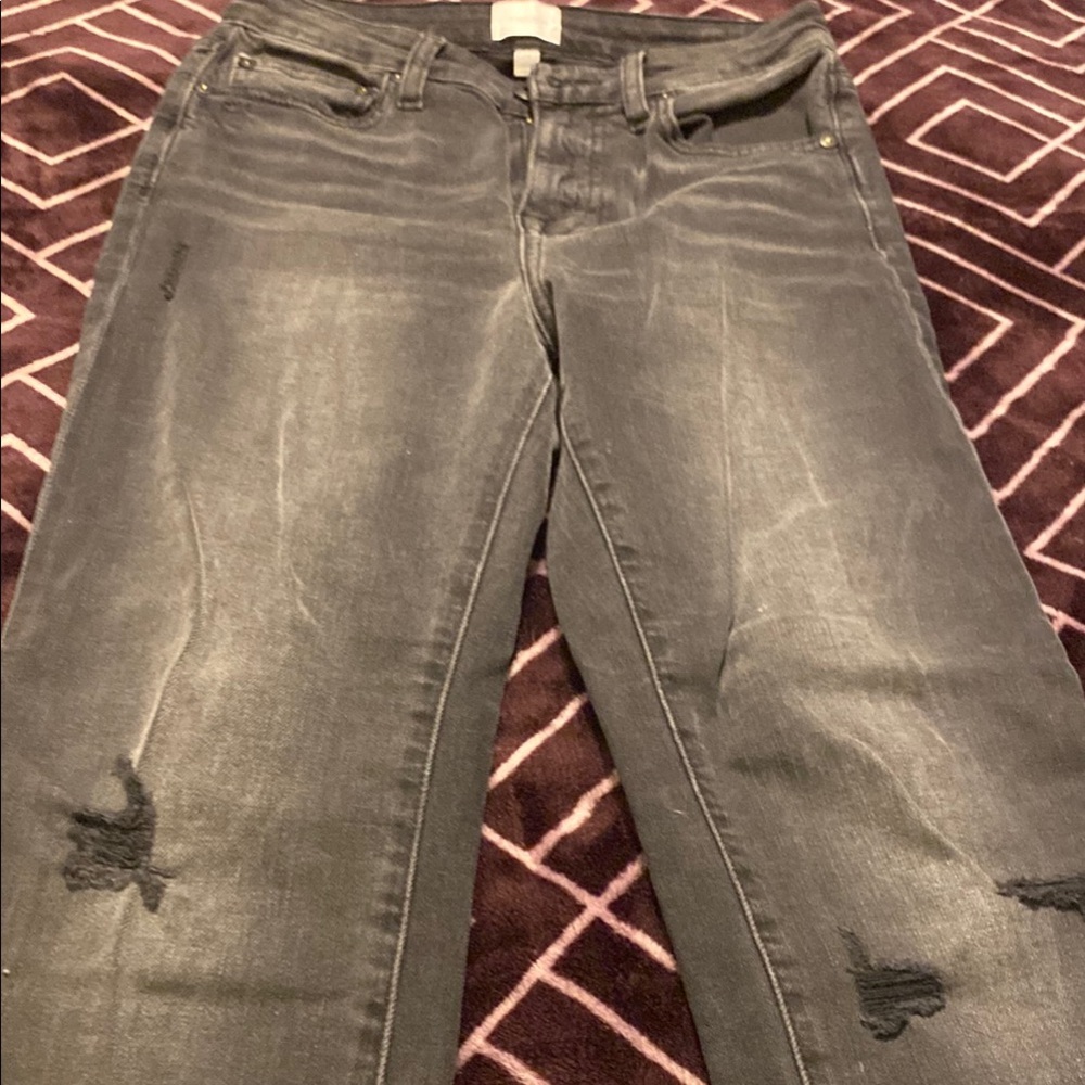 Jonathan Simkhai Women's Black Distressed Jeans